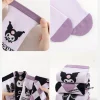 kawaii sanrio kuromi chaussettes anime hello kitty printemps été doux dans le tube dessin animé chaussettes filles mignonnes coton maison chaussette chaude