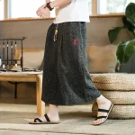 Pantalon Kimono d&rsquo;été de Style japonais pour hommes, pantalon de bain, samouraï japonais Harajuku, short ample décontracté pour hommes, Yukata, jambes larges