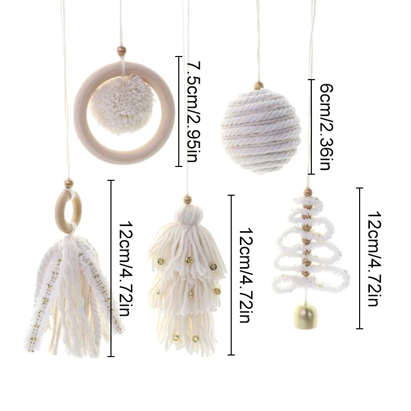 ornement de noël fait à la main de style bohème pour la maison, pendentif en macramé tissé à la main, décor d'arbre, cadeaux de nouvel an ornement de noël fait à la main de style bohème pour la maison, pendentif en macramé tissé à la main, décor d'arbre, cadeaux de nouvel an