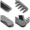 peignes de poche pliants portables multifonctions, peigne à tête d'huile à dents larges, peignage de barbe, barbier, tondeuse à cheveux, outils de coiffure
