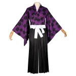 Anime démon tueur Kokushibo costume de jeu de rôle et uniforme kimono Halloween carnaval