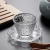 ensemble de tasses à thé kung fu en verre de style japonais, sous verre à thé à la maison, tasse à vin et à café, petite tasse à expresso