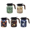 théière à motif floral, bouilloire à thé en acier, 1000ml, anti goutte, bouilloire à thé de cuisine, infuseur à thé, bouilloire familiale