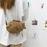 Taiyaki-Sac à dos de dessin animé japonais mignon pour femme, sacoche à bandoulière, porte-monnaie