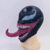 masque de monstre d'horreur en latex à longue langue, couvre chef de cosplay de film de héros souriant, accessoire de blague de maison hantée, costume de fête d'halloween