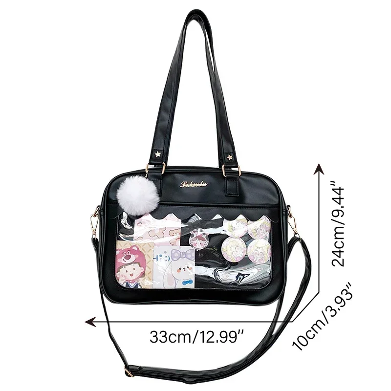 sac à bandoulière japonais kawaii pour femmes en cuir pu itabag sac transparent jk sac fourre tout sacs à main preppy ita sacs à main et sacs à main sac à bandoulière japonais kawaii pour femmes en cuir pu itabag sac transparent jk sac fourre tout sacs à main preppy ita sacs à main et sacs à main