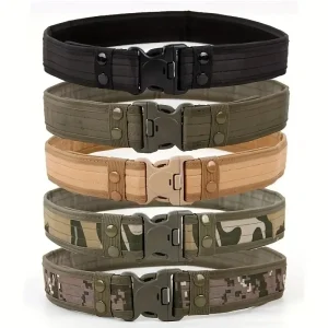 Ceinture tactique de Camouflage en plein air pour hommes, ceinture en tissu Oxford, ceinture d&rsquo;alpinisme, ceinture de taille large en Nylon, ceinture de travail neutre