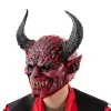 masque du diable pour halloween, cosplay, masque de démon à cornes effrayantes pour fêtes de mascarade, costume de monstre d'horreur fantôme en corne