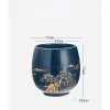 bol à thé et tasse en céramique simple de style japonais peint à la main de 180ml pour le thé de l'après midi à la maison, grande tasse à thé en céramique, service à thé à une tasse