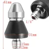 outil de nettoyage des égouts, buse de lavage turbo haute pression, outil de nettoyage des gouttières, massage, tuyaux bouchés, ouverture du colmatage des tuyaux des eaux usées