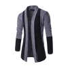 cardigan à poche en cachemire rembourré pour homme, manteau chaud et décontracté, tricoté, nouvelle collection automne et hiver 2023
