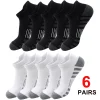 6/24 paires de chaussettes de course athlétiques à la cheville, chaussettes de sport rembourrées et respirantes, coupe basse, pour hommes et femmes 6/24 paires de chaussettes de course athlétiques à la cheville, chaussettes de sport rembourrées et respirantes, coupe basse, pour hommes et femmes