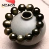bracelet en obsidienne en argent naturel, modèles pour hommes et femmes, double yeux de chat, argent, obsidienne, or, amulette porte bonheur, ficelle à main
