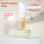 Outil de fouet électrique Matcha blanc, Interface sans fil de Type C, Rechargeable, démarrage à un bouton, dispositif de fouet Matcha électrique Outil de fouet électrique Matcha blanc, Interface sans fil de Type C, Rechargeable, démarrage à un bouton, dispositif de fouet Matcha électrique