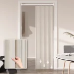 : Rideau de porte rideau de porte plissé accordéon panneau de porte pliante cantonnière confidentialité chambre rideau cloisons armoires étagères à chaussures