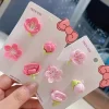 Épingles à cheveux peach none blossoms pour femmes et filles, pince à cheveux, vêtements de sauna, accessoires de dessin animé, tulipe sakura, cordon à cheveux fleur, ornement, nouveau