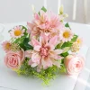 soie fleurs artificielles dahlia rose haute qualité festival de mariage couronne maison chambre jardin décoration bouquet de mariée arc diygift