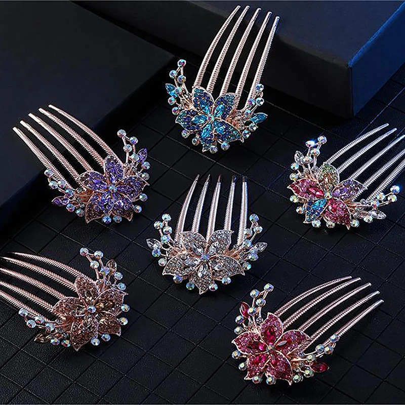 pinces à cheveux vintage à fleurs en cristal, style coréen, mode perle strass, peignes, épingles à cheveux brillantes pour femmes, accessoires pour cheveux pinces à cheveux vintage à fleurs en cristal, style coréen, mode perle strass, peignes, épingles à cheveux brillantes pour femmes, accessoires pour cheveux