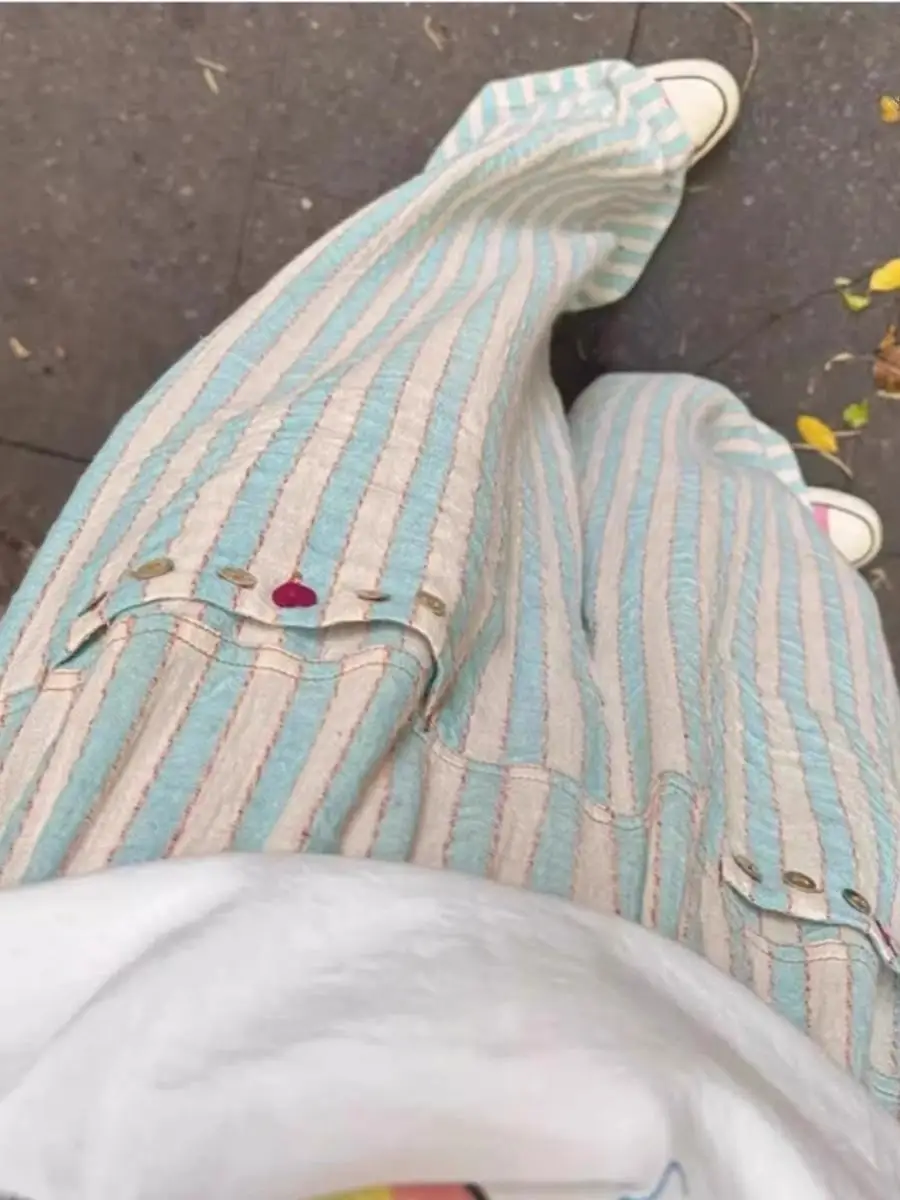 bas de sommeil à rayures pour femmes, vêtements de nuit décontractés pour la maison, vêtements de nuit respirants, pleine longueur, fjall match simple ulzzang mujer, été bas de sommeil à rayures pour femmes, vêtements de nuit décontractés pour la maison, vêtements de nuit respirants, pleine longueur, fjall match simple ulzzang mujer, été