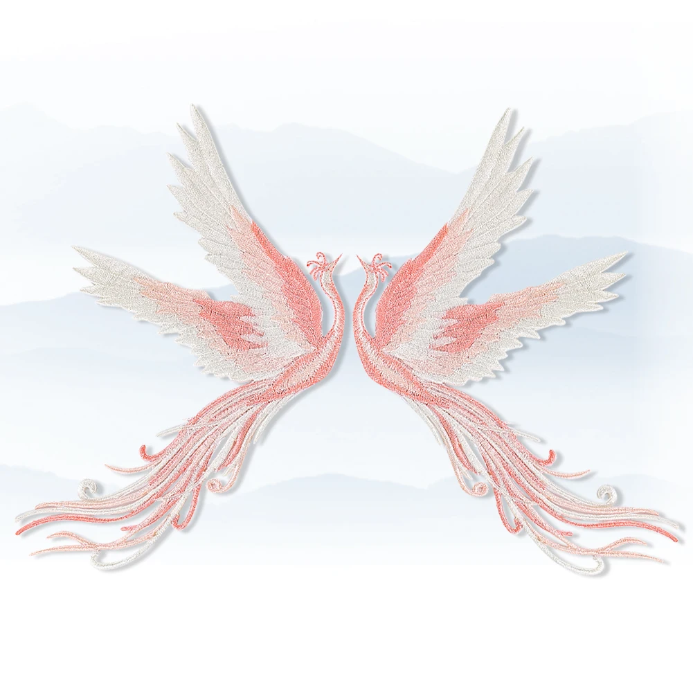 grands patchs phénix brodés pour la couture, tissu appliqué thermocollant, oiseau seculaire, anivia, délicat, renaissance phenix nirvana, 1 paire grands patchs phénix brodés pour la couture, tissu appliqué thermocollant, oiseau seculaire, anivia, délicat, renaissance phenix nirvana, 1 paire