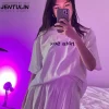 t shirt à manches courtes pour hommes, en coton harajuku, je déteste le sexe, lettre imprimée, punk hip hop, streetwear, vêtements gothiques y2k, haut ample, unisexe