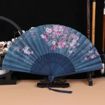 Éventail Pliant de Style Chinois en Bambou, Vintage, Tige, brevClassique, Pompon, Indépendant, Main Féminine, Décoration de Maison Éventail Pliant de Style Chinois en Bambou, Vintage, Tige, brevClassique, Pompon, Indépendant, Main Féminine, Décoration de Maison