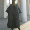2025 nouveau noir foncé hiver japonais kimono pansement robe ample longue coton rembourré veste hiver chaud long manteau pour les femmes