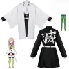 costume de cosplay anime kanroji mitsuri kimetsu no yaiba, ensemble complet de tueur de démons, perruque pour enfants et adultes, costume kimono, uniforme de fête pour femmes
