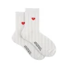 chaussettes mignonnes respirantes et absorbantes pour hommes, version coréenne, noir et blanc, couleur unie, mode d'amour dans le vent sportif de loisirs