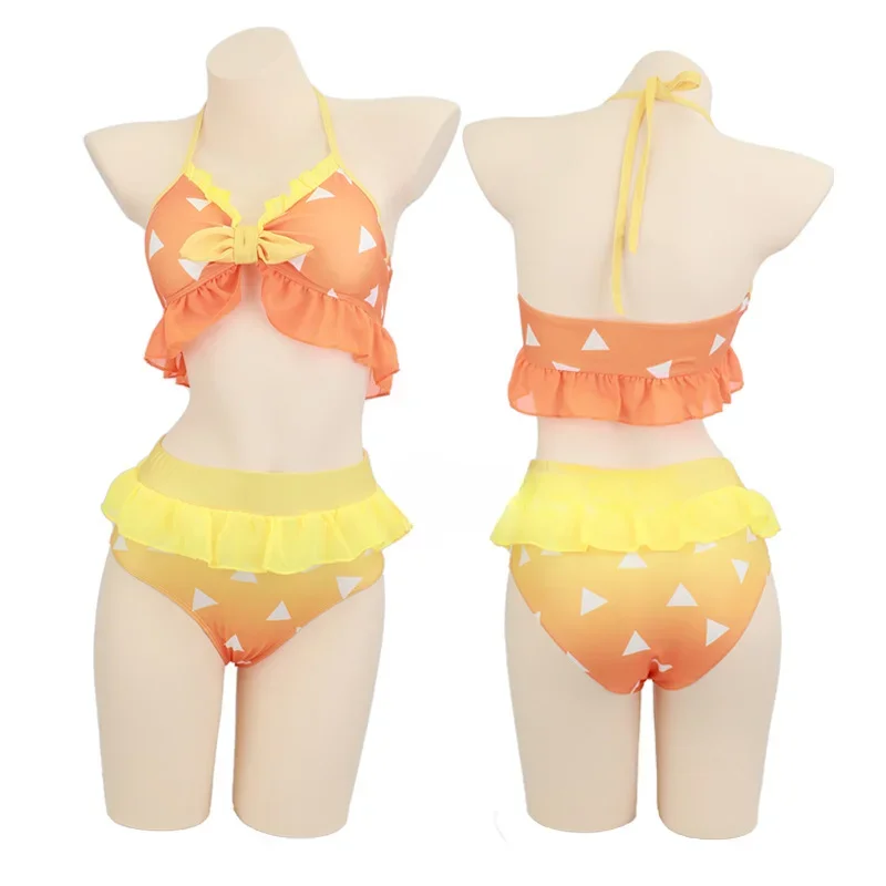 anime démon slayer maillot de bain bikini avec kimono couvrir femmes nezuko shinobu cosplay kimetsu no yaiba maillots de bain sexy maillot de bain anime démon slayer maillot de bain bikini avec kimono couvrir femmes nezuko shinobu cosplay kimetsu no yaiba maillots de bain sexy maillot de bain
