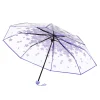 parapluie transparent pour femmes, pliable, design marguerite, coupe vent, imperméable, portable, mignon, fleur, pvc, pour filles