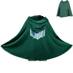 Cape à capuche japonaise pour Halloween, Costume de Cosplay du corps de Scout, châle vert, Costume pour hommes et femmes