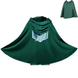 Cape à capuche japonaise pour Halloween, Costume de Cosplay du corps de Scout, châle vert, Costume pour hommes et femmes Cape à capuche japonaise pour Halloween, Costume de Cosplay du corps de Scout, châle vert, Costume pour hommes et femmes
