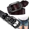 ceinture de taille sculptée avec boucle ardillon en alliage, chic y2k punk, harajuku, vintage, pour jeans pour femmes