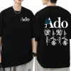 Ado Blue Rose 2025 Tour du monde Hibana T-shirt hommes femmes mode T-shirt à manches courtes esthétique à la mode décontracté ample T-shirts hauts Ado Blue Rose 2025 Tour du monde Hibana T-shirt hommes femmes mode T-shirt à manches courtes esthétique à la mode décontracté ample T-shirts hauts