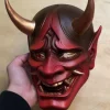 masque en latex japonais prajna oni, cosplay samouraï noh kabuki assassin demon mesurosts, masques visage effrayant, accessoires de costume de ixd'halloween