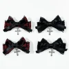 goth cheveux ornements rue exquis gothique nœud papillon pinces à cheveux dentelle arc côté épingles à cheveux polyvalent dressing sombre y2k pinces à cheveux