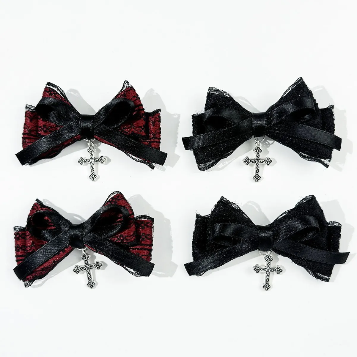 goth cheveux ornements rue exquis gothique nœud papillon pinces à cheveux dentelle arc côté épingles à cheveux polyvalent dressing sombre y2k pinces à cheveux goth cheveux ornements rue exquis gothique nœud papillon pinces à cheveux dentelle arc côté épingles à cheveux polyvalent dressing sombre y2k pinces à cheveux