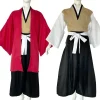 perruque de costume de cosplay anime tsugikuni yoriichi, kimono de fête d'halloween