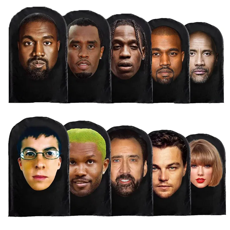 Cosplay 3D imprimé Kanye masque maille extensible masque complet hommes femmes jeu de rôle coiffure Halloween mode cagoule coiffure Cosplay 3D imprimé Kanye masque maille extensible masque complet hommes femmes jeu de rôle coiffure Halloween mode cagoule coiffure