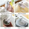 brosse de nettoyage japonaise pour évier et moto – conception coudée à long manche pour trous et crevasses arrière