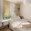 décoration de chambre japonaise avec lapin dessiné à la main, tenture murale, tapisserie, illustration, mignon, sonramé, anime, ado, indie, chambre à coucher
