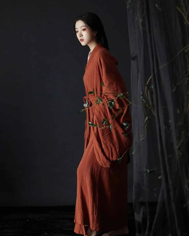 robe hanfu en coton et lin pour femmes, ensemble hanfu traditionnel chinois, costume de carnaval d'halloween cosplay, robe hanfu rouge pour femmes robe hanfu en coton et lin pour femmes, ensemble hanfu traditionnel chinois, costume de carnaval d'halloween cosplay, robe hanfu rouge pour femmes