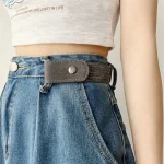 Ceinture élastique sans boucle, décoration japonaise, boucle furtive, ceinture gratuite, élastique noir, sans boucle, ceinture Invisible pour femmes Ceinture élastique sans boucle, décoration japonaise, boucle furtive, ceinture gratuite, élastique noir, sans boucle, ceinture Invisible pour femmes