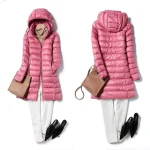 Veste longue bouffante Ultra légère et pliable pour femme, manteau chaud à capuche détachable, Parka 5XL 7XL, nouvelle collection automne-hiver 2023 Veste longue bouffante Ultra légère et pliable pour femme, manteau chaud à capuche détachable, Parka 5XL 7XL, nouvelle collection automne-hiver 2023