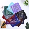 foulard bandana unisexe, hip hop noir, bandeau de cheveux, Écharpe de cou, dehors, sauna, enveloppe de poignet, foulards carrés imprimés, mouchoir