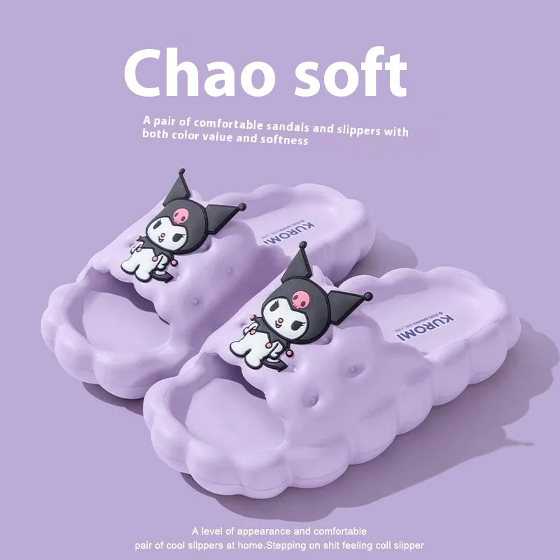 sanrio hello kitty anime pantoufles kuromi femmes pantoufles d'intérieur confortable anti dérapant maison pantoufle plate couples diapositives printemps été sanrio hello kitty anime pantoufles kuromi femmes pantoufles d'intérieur confortable anti dérapant maison pantoufle plate couples diapositives printemps été
