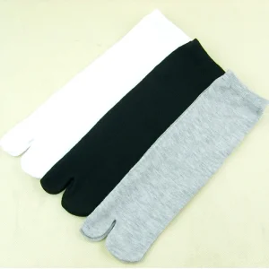 Chaussettes de Cosplay Anime, tongs japonaises, sandales à bout fendu, Tabi Ninja, chaussettes à sabots Kimono unisexes en coton