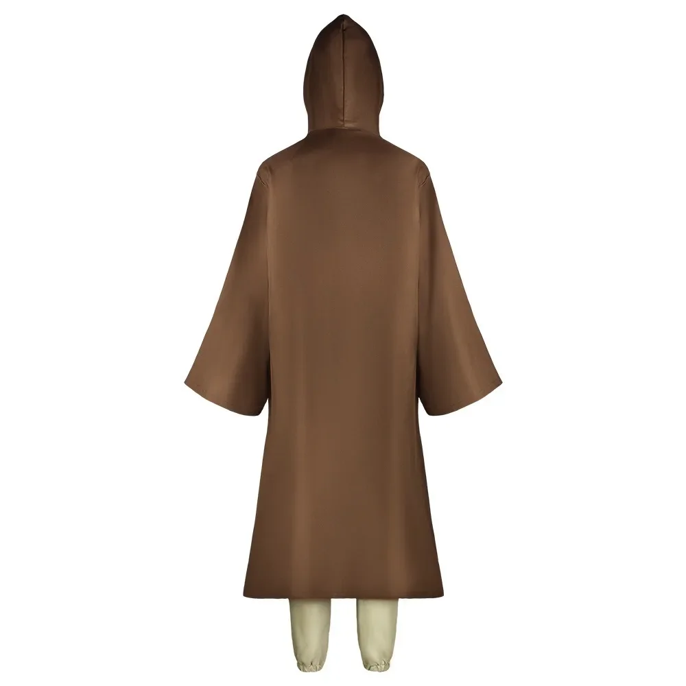 obi wan kenobi costume jedi chevalier tunique vêtements costume robe cape à capuche uniforme ensemble complet adulte hommes halloween cosplay vêtements obi wan kenobi costume jedi chevalier tunique vêtements costume robe cape à capuche uniforme ensemble complet adulte hommes halloween cosplay vêtements
