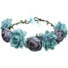 couronne florale bohème pour filles, bandeau de sauna floral, couronne de fleurs de mariage, guirxiété de mariée, couronne de princesse, coiffure, accessoires pour cheveux, mode de fête